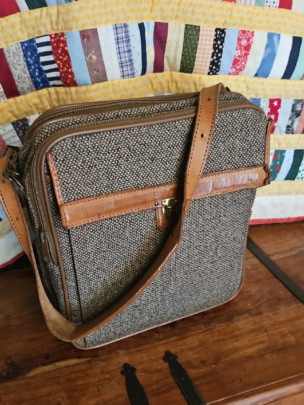 Tweed Carry On Luggage, Hartmann Tweed Bag, Travel Bag, Luggage, Vintage Luggage